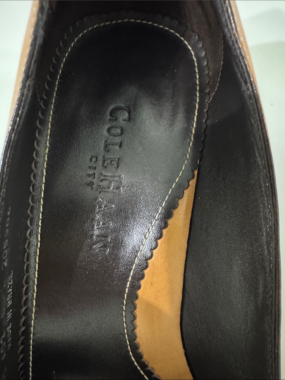 Cole Haan Women’s Tan Leather Square-Toe Heels Size 8 - Picture 2 of 10
